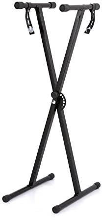 Electronic Piano Keyboard Stand with Locking Strap X Stand Music Keyboard Standard Portable Rack 7 Adjustable Height Positions for Electronic Piano