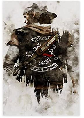 RIPEX Days Gone Game Leinwand-Poster, Wandkunst, Dekoration, Druck, Bild, Gemälde für Wohnzimmer, Schlafzimmer, Dekoration, ohne Rahmen, 20 x 30 cm