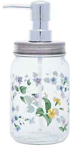 GreenGate Seifenspender Karolina White Glas Landhaus Vintage