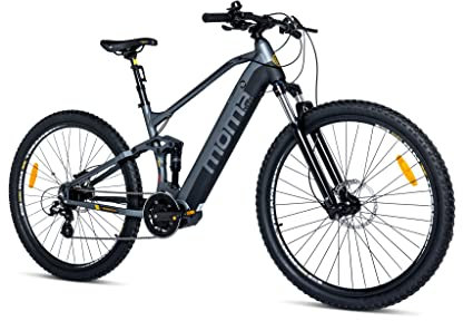 moma bikes Unisex-Adult EMTB 29 PRO Full SUSP. M-L Central Motor, Grey/Black