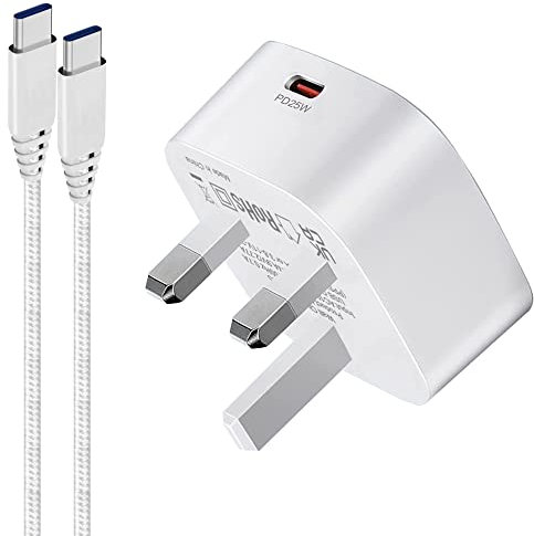 25W Super Fast Charger Plug and Cable for Samsung Galaxy A34 5G S23/S23 Plus/S25 Ultra/S24 S24+ S22 Ultra/S21 S21+/S21 Ultra/S21 FE/S20,Note 10/20 A51 A22 A13 A25 A04S,Mobile Phone Mains USB C Adapter