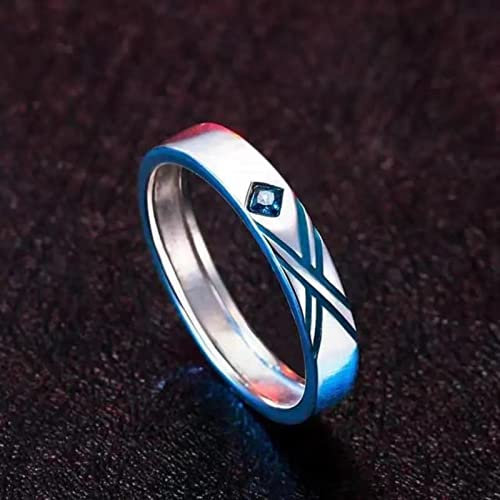 XJruixi Anime Darling In The Franxx Ring HIRO Zero Two Cosplay Adjustable Unisex Couple Lover Rings Jewelry Gift Prop Accessories