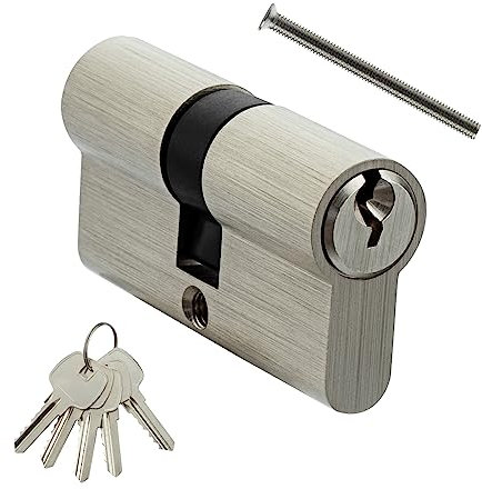 goldenwarm Türzylinder Schließzylinder Gleichschließend Türschloss Zylinder 5 Schlüssel 30/30 60mm