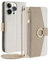CasurvivePro Wallet Case Compatible for iPhone 6/iPhone 6S, Crossbody Strap, Magnetic Zipper Pocket, PU Leather Flip Cover with Kickstand, White