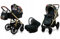 BabyLux® Bambimo Kinderwagen Set 3 in 1 - Aspero - incl. Babywanne, Buggy Sportsitz, Auto-Babyschale - Autositz - Kinderwagenset - Kombikinderwagen mit Wickeltasche, Regenschutz usw.