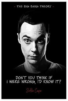 ZAPORA Poster aus der TV-Serie The Big Bang Theory auf Leinwand, Schlafzimmer, Dekoration, Sport, Landschaft, Büro, Raumdekoration, Geschenk, ungerahmt, 30 x 45 cm