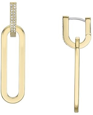 Fossil Damen-Hängeohrringe Heritage D-Link Glitz Edelstahl goldfarben, JF04587710