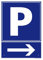 Panneau Parking Flèche À Droite Pvc 1 Mm - 300 X 420 Mm Signalisation Rectangulaire Prépercée Avec Kit De Fixation Fabrication Française