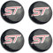KAJAME 4 Stück ABS-Kunststoff Auto Center Radnabenkappen Kompatibel mit für Ford ST Fiesta EcoSport Explorer Escort Kuga Focus 1 2 3 mk2 mk3 mk4 mk5 mk7 54mm 60mm Center Nabenkappen Felgendeckel