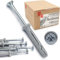 Lun Fix Schlagdübel 8,0x50mm -Nageldübel 100 Stük - Dübel Schraube - Rahmendübel - Schnellmontage Dübel - Schlagschraube - Zylinderkopf