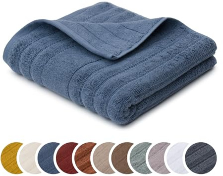 liebling Handtuch Luxus Bio Baumwolle, Serie Marseille, 770 gr. / m², 50 x 100 cm, Ökotex, 60 Grad, saugstark, schnelltrocknend, Farbe: blau