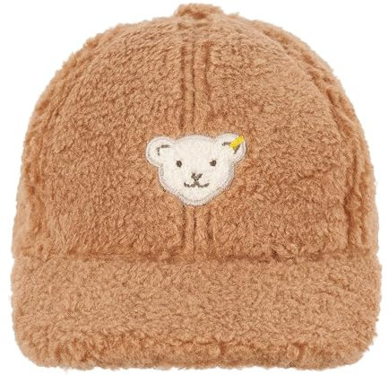 Steiff Baseballcap EU Größe 49 Teddy-Fleece, Baseball Cap für Kinder aus Teddy Plüsch, stylisches Cappy für Kleinkinder, Sonnenschutz Kappe für Jungen und Mädchen