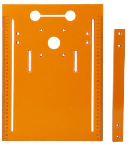 Piastra Base per Circolare, Piastra Inferiore per Macchina da Taglio per la Lavorazione del Legno da 28 X 38 Cm, con Marcature in Scala Chiare, per Tagliabordi e Fresatrici