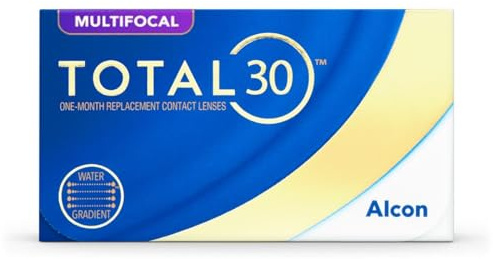 TOTAL30 Multifocal Monatslinsen | 3 Stk | ADD MED | +02.25 dpt | Weiche Monatslinsen für Alterssichtigkeit. Wie ein Hauch von Nichts, auch noch an Tag 30. Mit BC 8.4 mm und DIA 14.2 mm