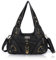 Angel Kiss Damen Schultertasche Hobo Tasche Umhängetaschen Schlusstaschen Henkeltaschen weiches PU Leder mit Reißver Handtasche Viele Fächer tolle tasche für Frauen Schwarz