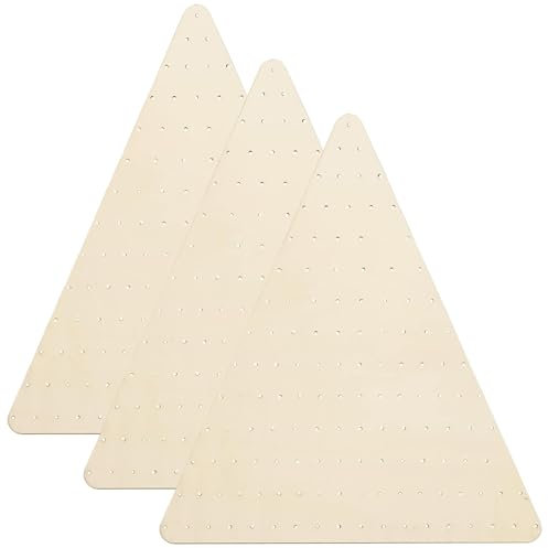 Christmas Tree Wreath, 3pcs Wreath Boards Wood Triangular Wreath Frame With Holes Decorative Diy Crafts Wreath Form For Halloween & Christmas Wreath, Home, Door And Wall Decoration