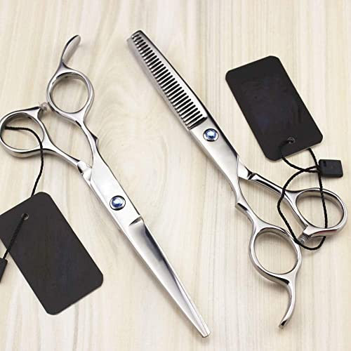 SnamicE Linkshänder-Haarglätter-Effilierschere, Friseursalon-Werkzeuge, professionelle Haarschneideschere, Haarscheren-Set, 5,5-Zoll-Set,5.5InchSet