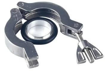 RNUMLIGH KF 10 16 25 40 50 63 Vacuum Wing-Nut Clamp 304 Stainless Steel Sanitarry Pipe Fitting Quick Installation Bracket Sealing Ring (Clamp KFM Bracket,KF63_SS304)