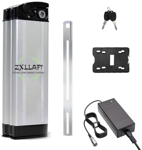 ZXLLAFT Lithiumbatterie 60 V, Lithium-Ionen-Akku 60 V, 20 Ah, 15 Ah, Ersatzakku 60 V, herausnehmbarer Akku für 250 W – 1200 W Motorkit mit Ladegerät und Griff,60v 20ah 490mm