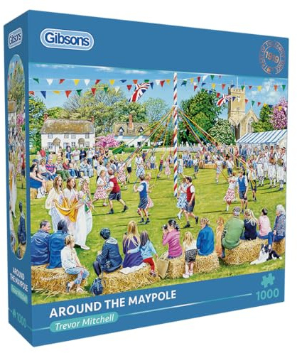 Gibsons Puzzle Around the Maypole 1000 Teile bunt Karton nachhaltig