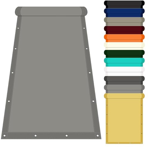 Sonnensegel Wasserdicht 1.9 x 2 m Sonnenschutz Windschutz Garten Sonnensegel Viele Größe Und Farben für Außenbereich Garten Balkon, Hellgrau