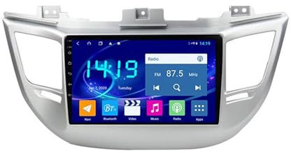 BCBSYCJP para Hyundai Tucson 3 2015-2018 Android Radio de Coche con Inalámbrico Carplay Android Auto 9 Pulgadas QLED Pantalla WiFi Navegación Bluetooth 5.0 Controles Bluetooth para Volante