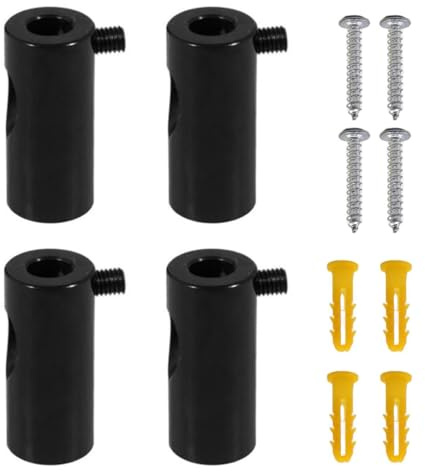 Durlo Juego De 4 Sujetacables Para Techo, Pared O Techo, Con Tornillos Y Tacos Para Cables Textiles, Lámparas Y Bricolaje.