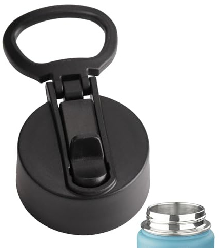 Replacement Water Bottle Lid - Spill and Leak Proof Cover with Non-Slip Grip, Universal Fit for Most Sports & Gym Water Bottles
