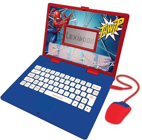 Lexibook, Spider-Man Educational Laptop for kids, JC598SPi5LXB | Italian/English, 124 activities, Learning games and music