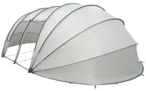 Dôme de Piscine, Dôme de Protection Tente Abri de Piscine Hors Sol Gris 538 x 440 x 204 cm