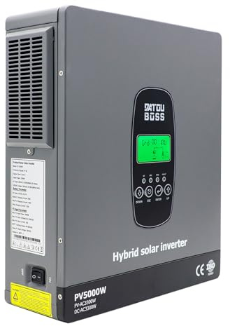 DATOUBOSS 24V 3300W Solar Hybrid Wechselrichter, 5000W PV-Eingang mit MPPT | 21-30VDC Batteriewechselrichter, 220V AC Solarkonverter mit RS485 für netzunabhängige Solaranlagen.