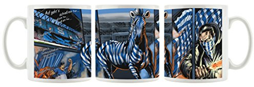 Ultras Duisburg Kunstleinwand als bedruckte Kaffeetasse / Teetasse aus Keramik, 300ml, weiß