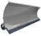 Schneepflug Räumschild Universal Schneeschild für Einachser, Rasentraktor oder Quad/ATV Grau / 175 x 40 cm / 5 Stufen verstellbar