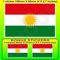 KURDISTAN Flagge, Kurd Alaya Rengîn Kurdisch 100mm Auto & Motorrad Aufkleber, Vinyl Sticker x1+2 BONUS