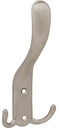 OBF 756150-27 vernickelt matt Grimme Canelli Designer Huthaken (Kleiderhaken), Breite 78 mm Höhe 160 mm Garderobenhaken ZN