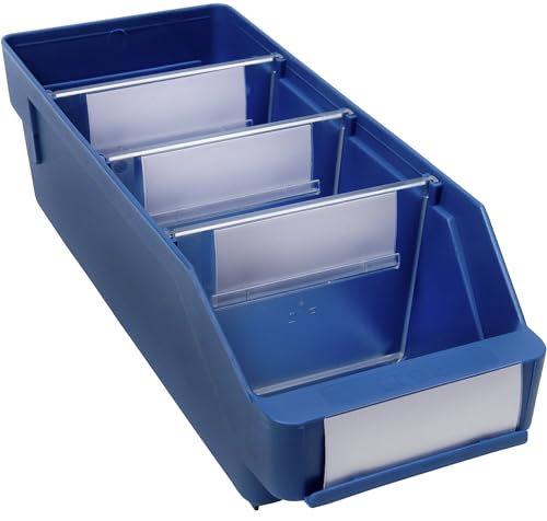 STEMO | Regalkasten aus hochschlagfestem Polypropylen | blau | LxBxH 300 x 118 x 95 mm | VE 30 Stk