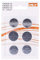 REY Pack de 6 Pilas Litio, 2X CR2016 3V, 2X CR2025 3V, 2X CR2032 3V Tipo Botón Alcalinas en Blister