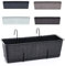 rg-vertrieb Blumenkasten Balkonkasten Blumentopf Rattan Optik Ratolla Case P Untersetzer Geländerkasten (500 Umbra)