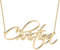 JOELLE JEWELRY Collier Prénom Style Classique avec Pendentif en Plaqué Or 18ct