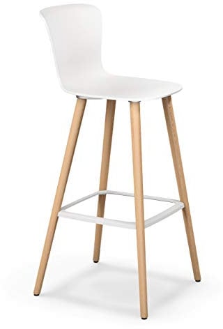 Sedus se:Spot Stool Wood, Barhocker, Eiche Natur, Schale weiß