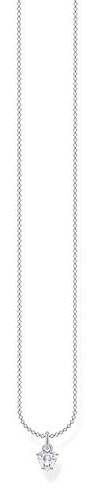 THOMAS SABO Damen Kette Herz weißer Stein 925 Sterlingsilber KE2105-051-14-L45V