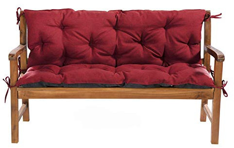 Mayaadi Home Gartenbankauflage Bankauflage Bankkissen Sitzkissen Polsterauflage Sitzpolster Bordeaux 100x60x50cm