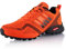 Fusskleidung® Damen Herren Wanderschuhe Atmungsaktive Trail Running Trekkingschuhe Orange Orange Schwarz EU 36