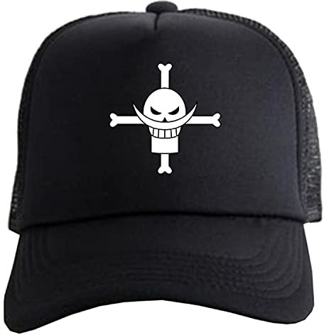 WANHONGYUE One Piece Monkey D Luffy Anime Baseball Cap für Damen Herren Verstellbar Baseballkappe Trucker Mesh Cap Snapback Sonnenhut Mütze 1052/5