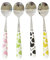 Cuchara Postre Acero Inoxidable Con Mango CeráMica Cuchara Con Mango CeráMica Cuchara Postre Larga Cuchara CaféDe Acero Inoxidable Con Mango CeráMica Y Patrón Vaca,Cuchara De Postre(4 Pc)
