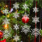 Dereine Acryl Kristall Schneeflocken Ornamente 34 Stücke Weihnachtsbaum DIY Weihnachten Winterdeko Dekoration Klare Anhänger mit Seil（A）