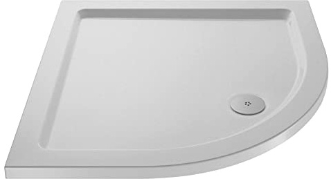nuie NSR105 Trays Modern Bathroom Slip Resistant Quadrant Shower Tray, 800mm x 800mm, Matt White