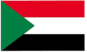 Stormflag Sudan Flagge 90cmx150cm Flagge Sudan 3x5ft Polyester 90g mit Ösen mit Doppelnadel genäht.