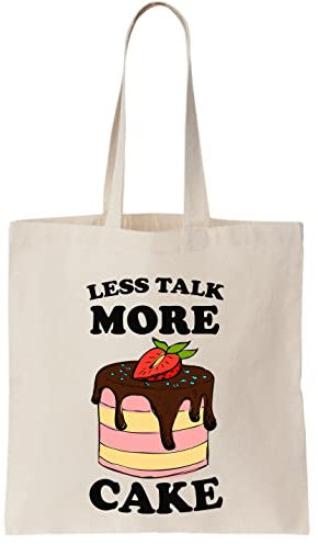 Less Talk More - Borsa tote in tela per torte