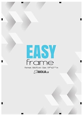 Axolia Cadre Photo 50x70 cm - Sous Verre - Verre synthétique - Décoration murale - Easy Frame